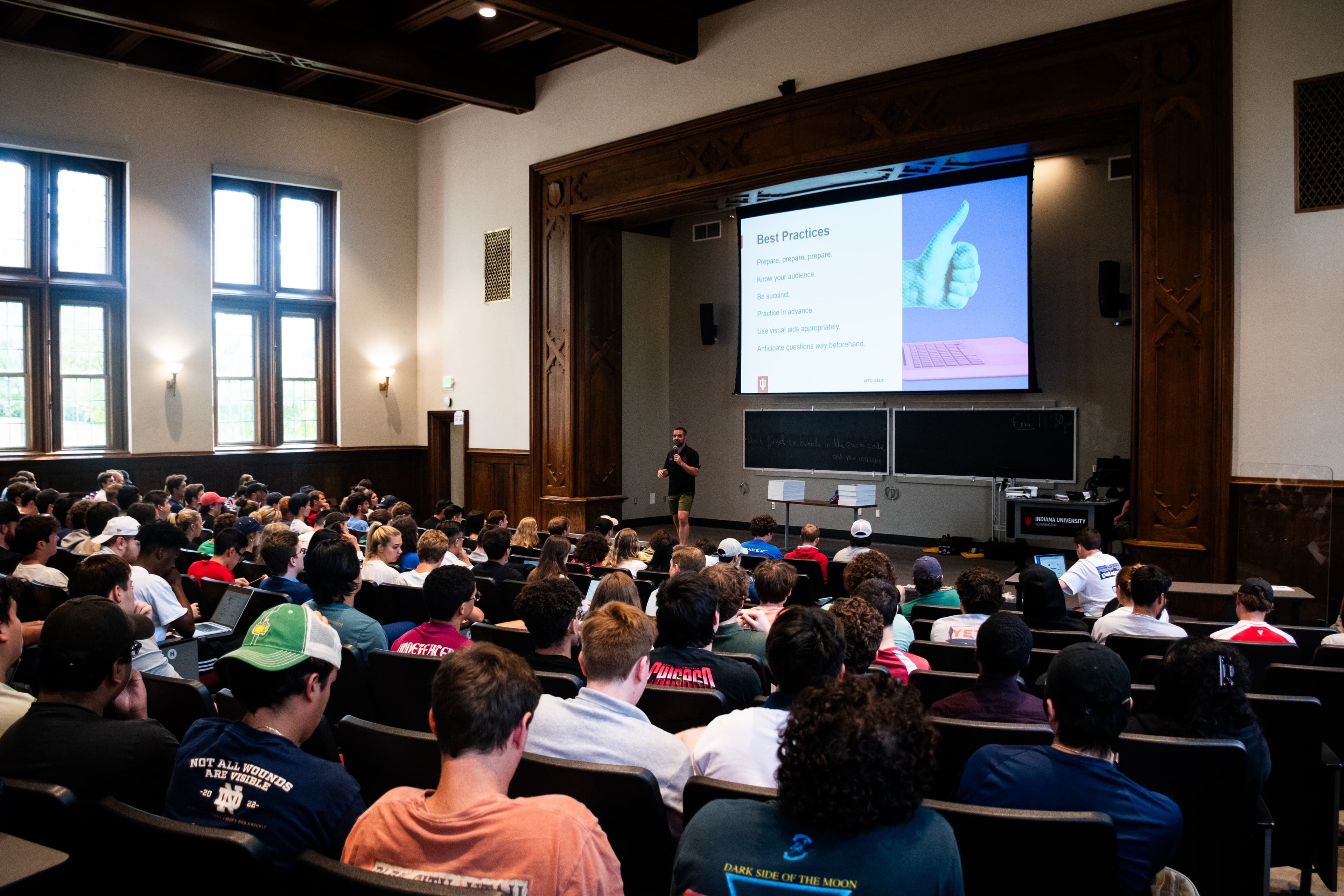 Professor taking lecture